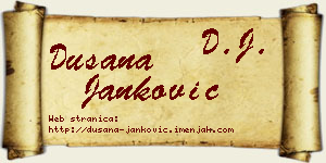 Dušana Janković vizit kartica